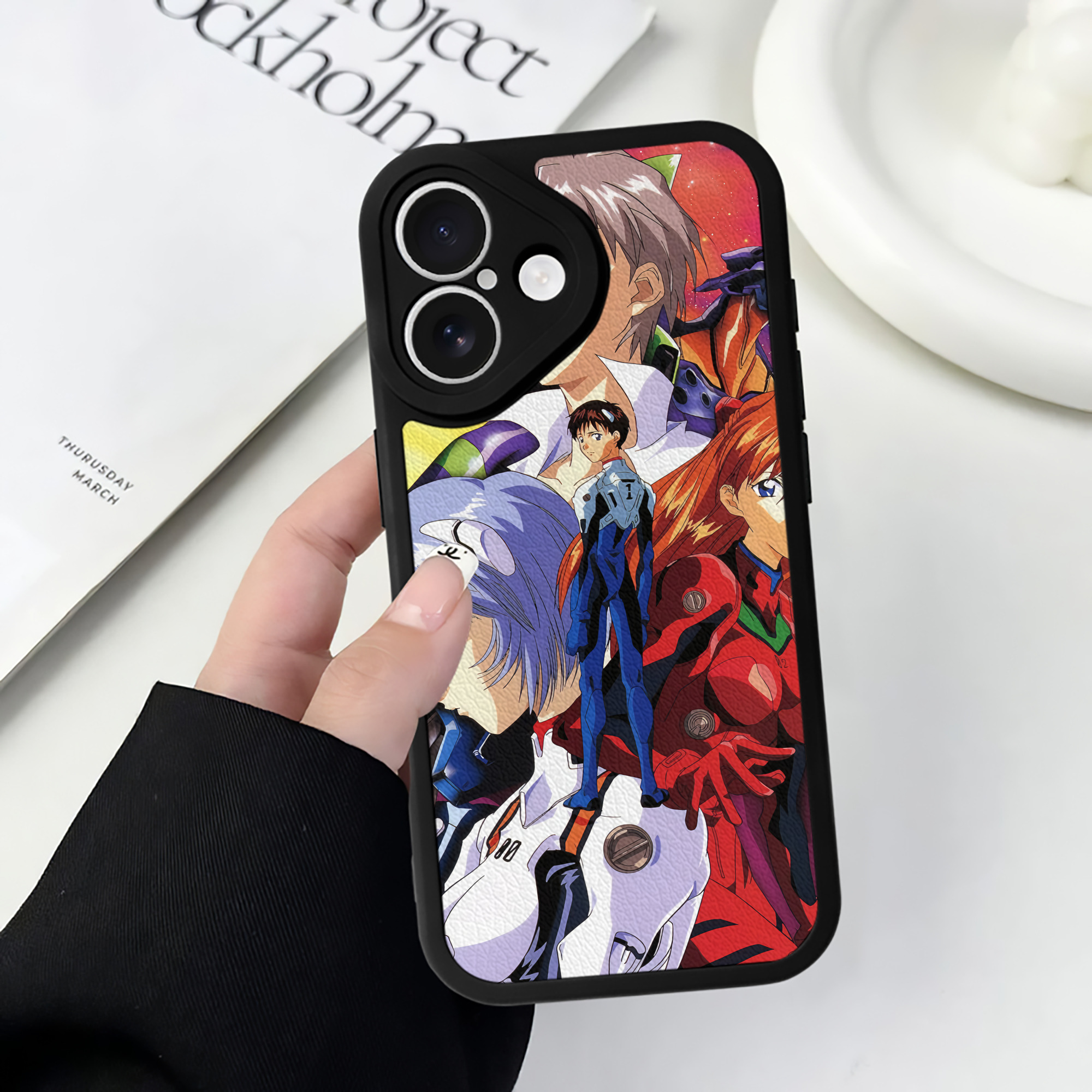 （画像用） EVA 新世紀エヴァンゲリオン 【iPhone 16シリーズ対応】シリコンスマホケース（レザー調） 材質：シリコン